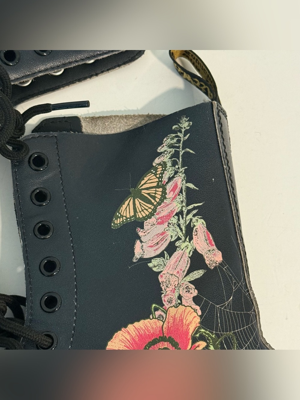 Dr. Martens 1490 WB Wild Botanics Combat Boots Womens Size 8 Floral Spiderweb - Picture 7 of 14